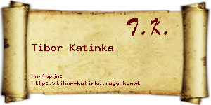 Tibor Katinka névjegykártya